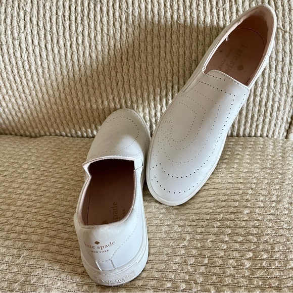 Kate Spade Azores Perforated Leather Slip-Ons Women's 7.5 - Picture 1 of 2